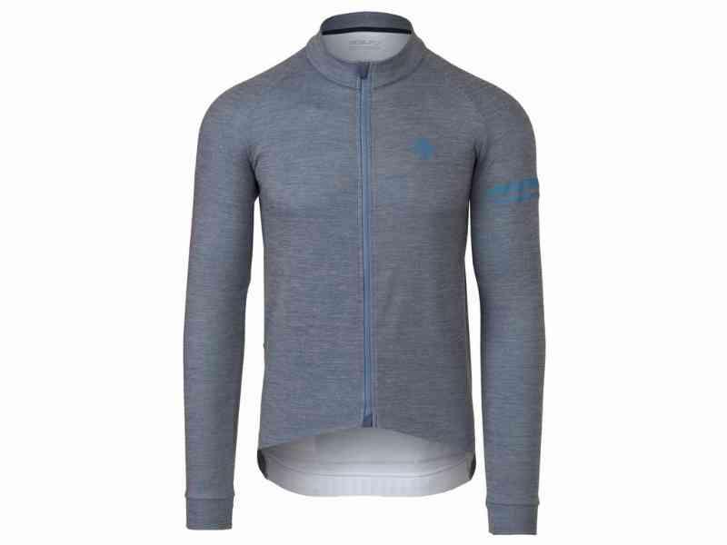AGU Merino Cykeltrøje L/Æ – Grå/Blå 3XL