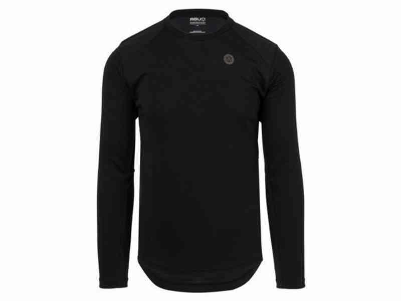 AGU - Sort MTB cykeltrøje med lange ærmer - XXXL