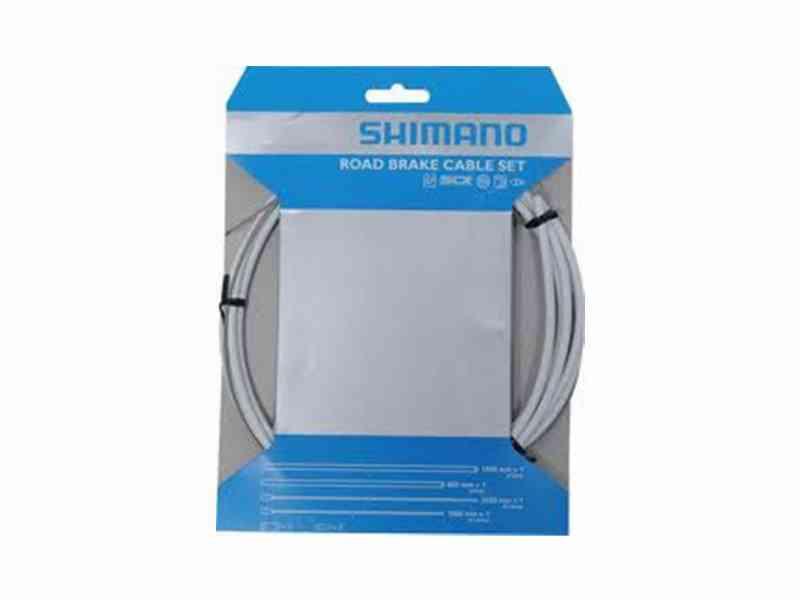 Shimano Bremsekabel Sæt PTFE Hvid til Racer/Sportscykler