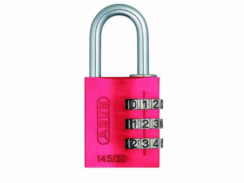 Abus 145/30 Rød Hængelås med Kode 3 cifre