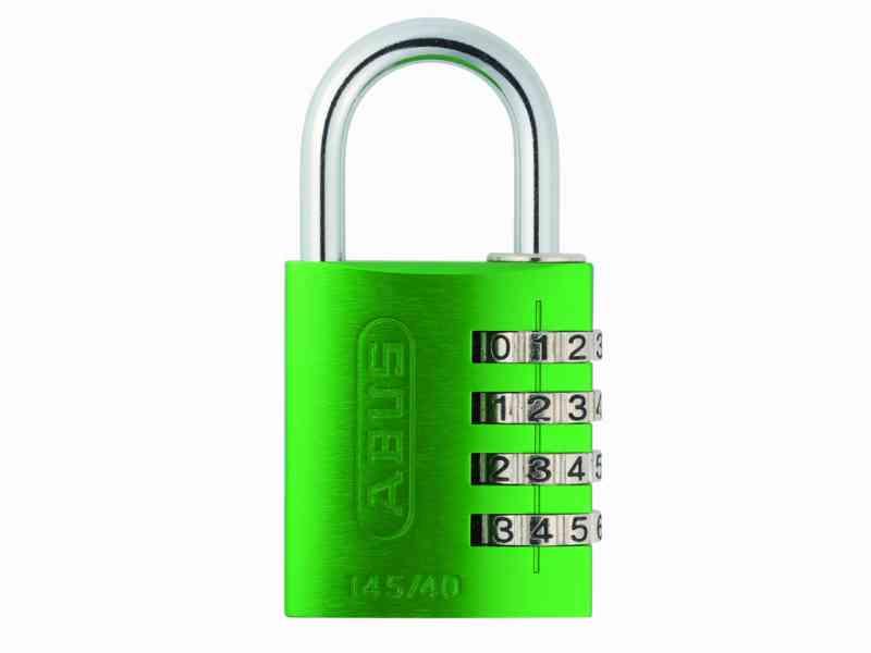 Abus 145/40 grøn hængelås med kode
