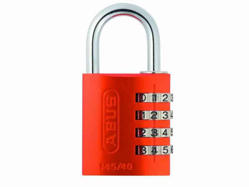 Abus 145/40 orange hængelås med kode