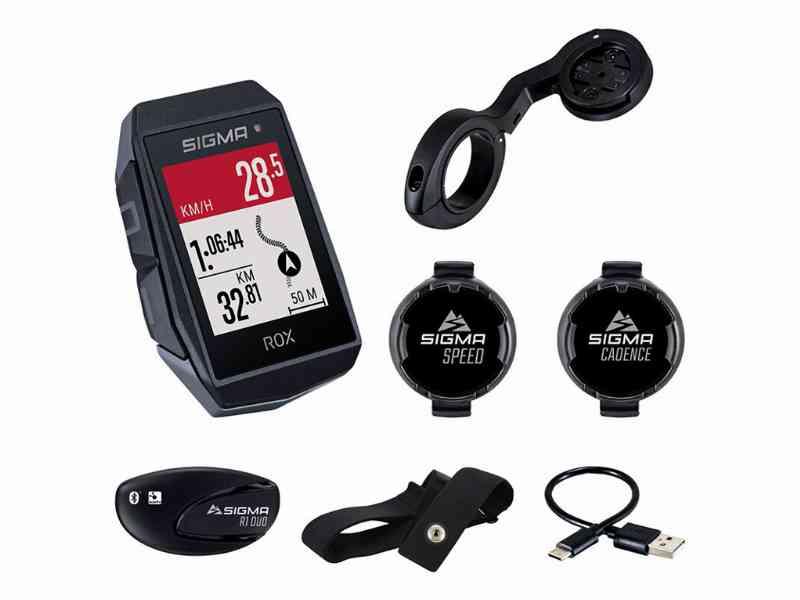 Sigma ROX 11.1 Evo - GPS cykelcomputer bundle - Sort