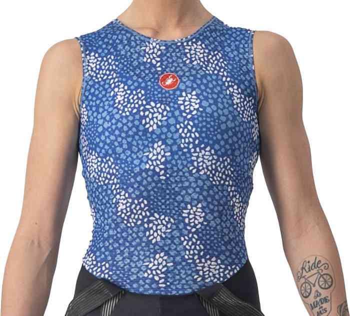 Castelli PRO MESH 4 W Uden Ærmer - Blå/Hvid