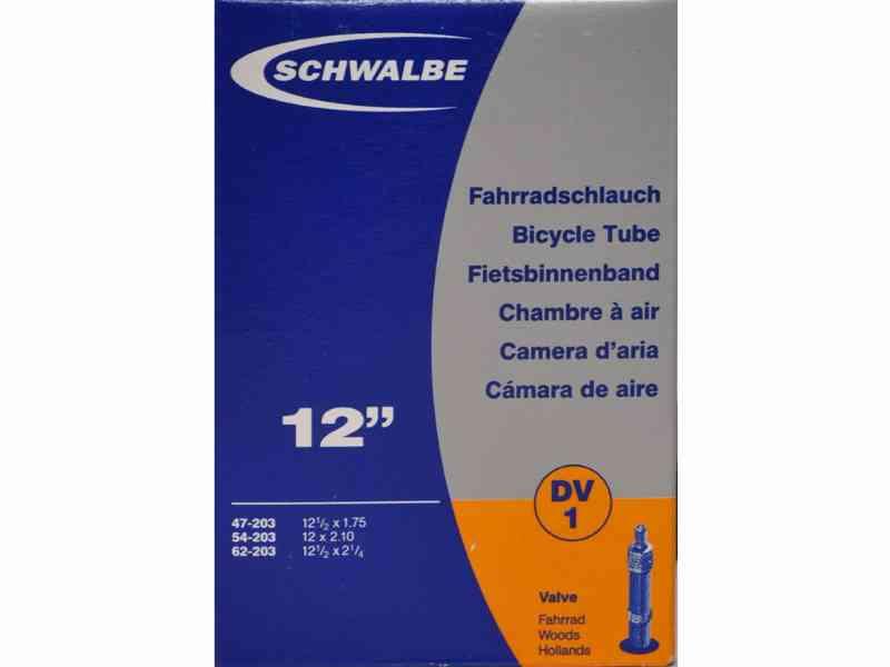 Schwalbe slange 12 1/2 x 2 1/4 med DV1 ventil