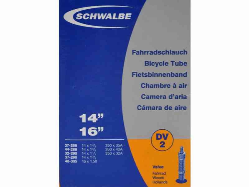 Schwalbe 14 x 1.3/8 slange med 40mm Dunlop ventil