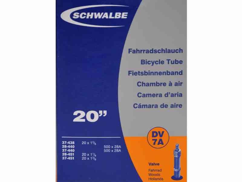 Schwalbe 20 x 1 3/8 Cykelslange med Almindelig Ventil