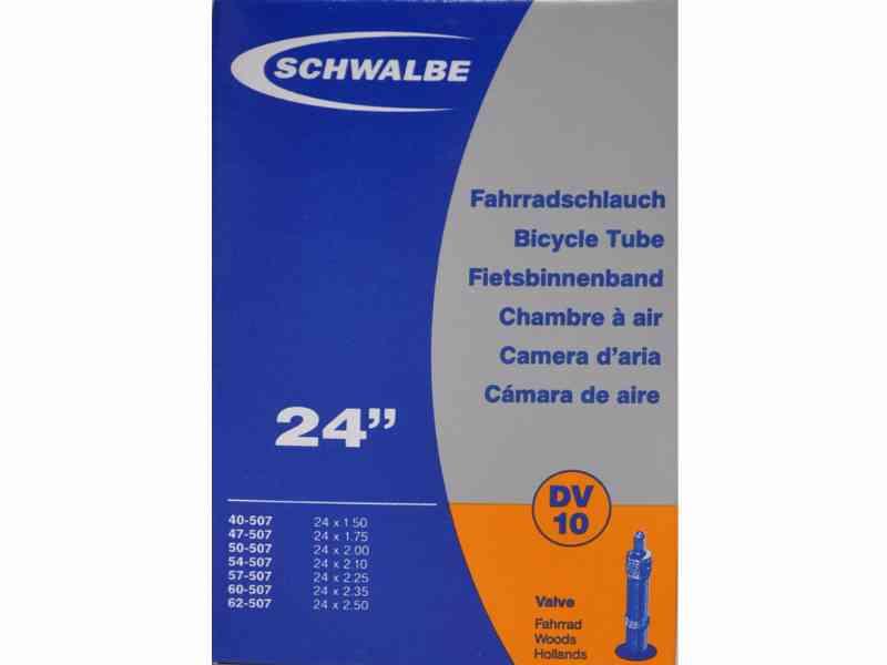 Schwalbe 24" slange 1,50-2,50 med DV10 ventil