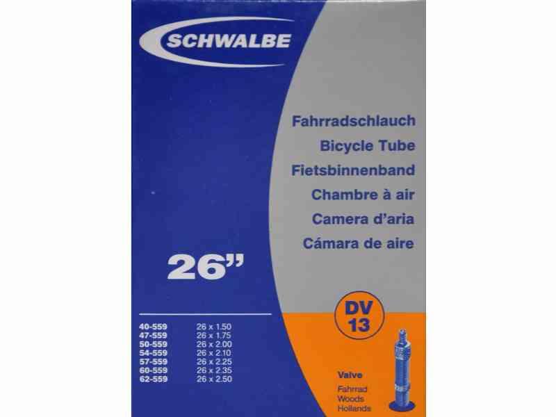 Schwalbe 26" slange 1,50-2,50 med DV13 ventil