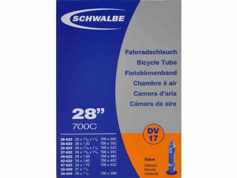 Schwalbe 700 x 28-45c slange med DV17 ventil