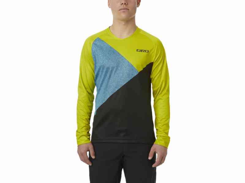 Giro Roust MTB cykeltrøje - Lange ærmer - XL - Gul/grøn