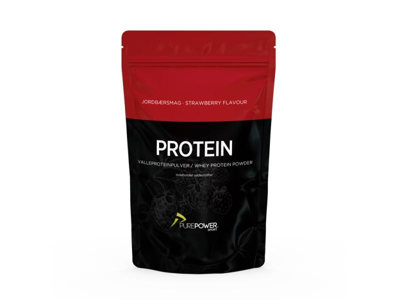 PurePower Proteinpulver - Valleproteindrik - Jordbær 400 g