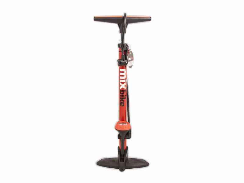 Mixbike Fodpumpe med manometer - 160 PSI - Rød