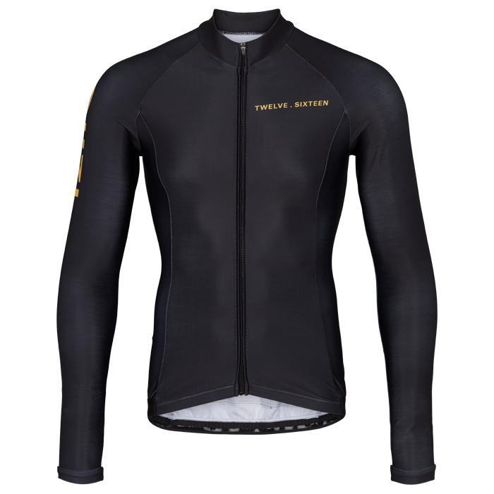 Twelve Sixteen Langærmet Cykeltrøje Sort - XS