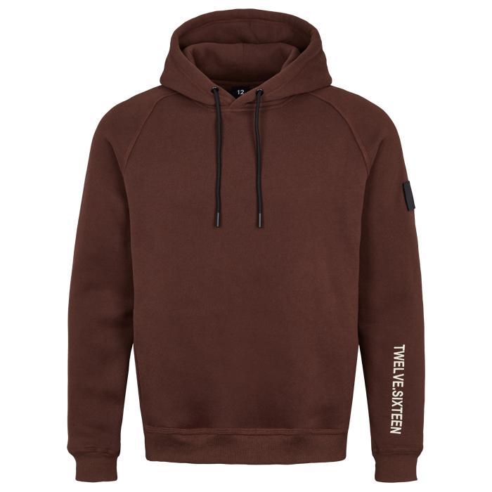 Twelve Sixteen Hoodie Mørkebrun i Bomuld - XS