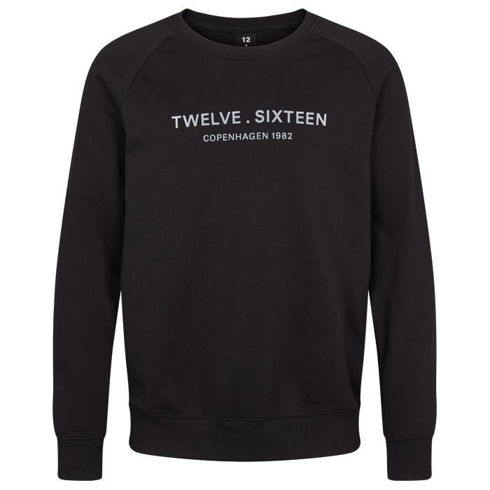 Twelve Sixteen Sweatshirt i Sort Bomuld - Small