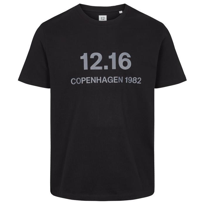 Twelve Sixteen T-shirt i Økologisk Bomuld - Sort XS