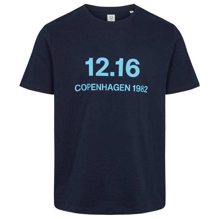 Twelve Sixteen T-shirt i Økologisk Bomuld - Mørk Blå XS