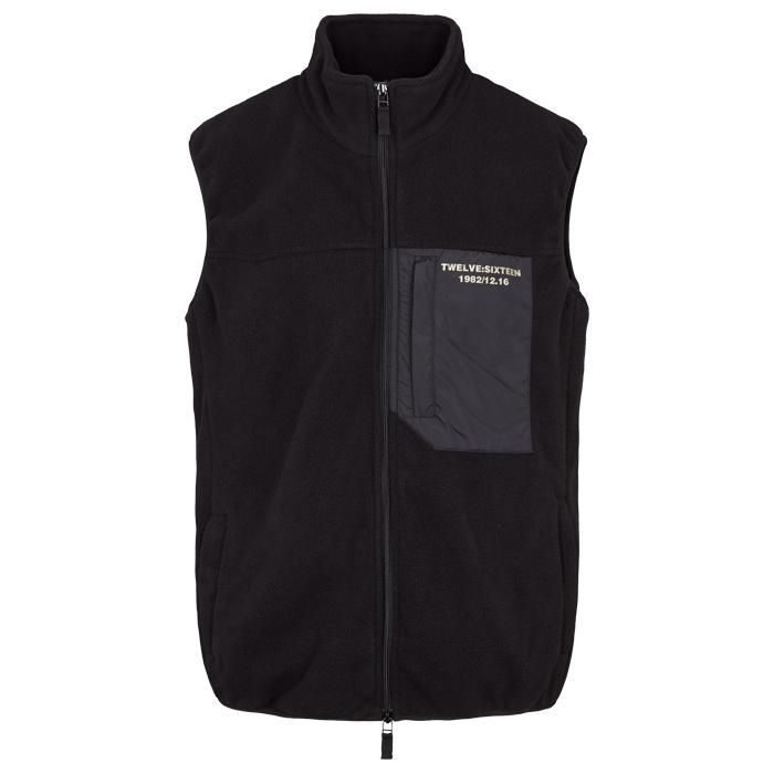 Twelve Sixteen Fleecevest i Sort - XS