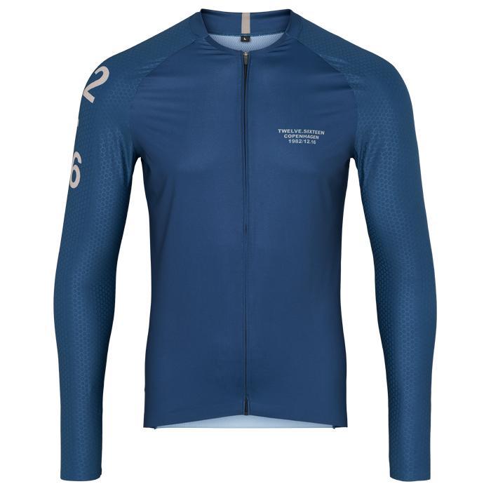Twelve Sixteen Langærmet Cykeltrøje Sky Blå - XS