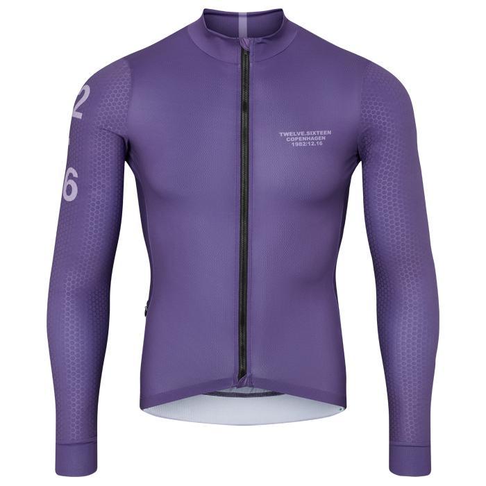 Twelve Sixteen Langærmet Cykeltrøje - Let Lilla - XS