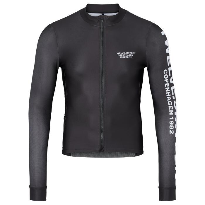 Twelve Sixteen Langærmet Cykeltrøje Sky - Sort XS
