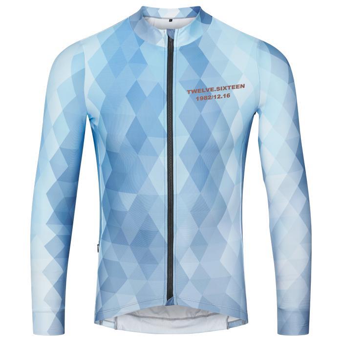 Twelve Sixteen Langærmet Cykeltrøje Sky L. Blå - XS