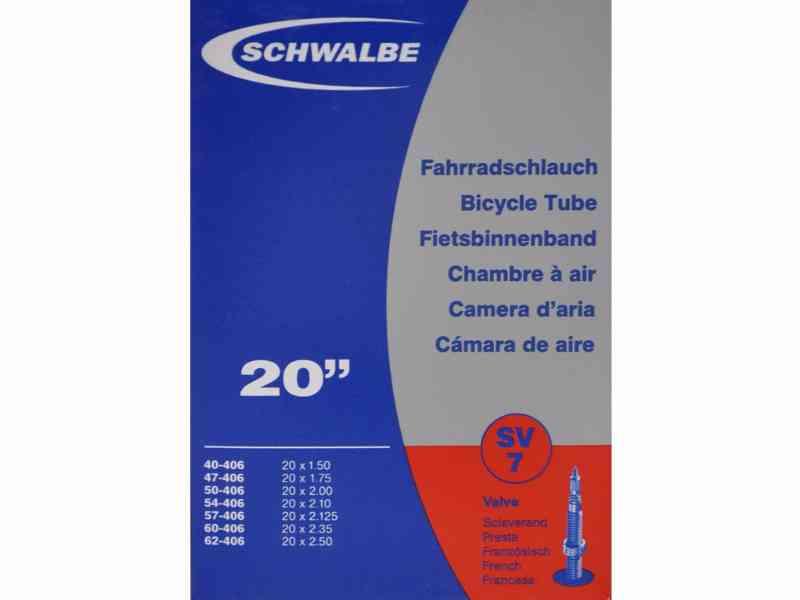 Schwalbe 20 x 1,50-2,50 slange med Racer ventil