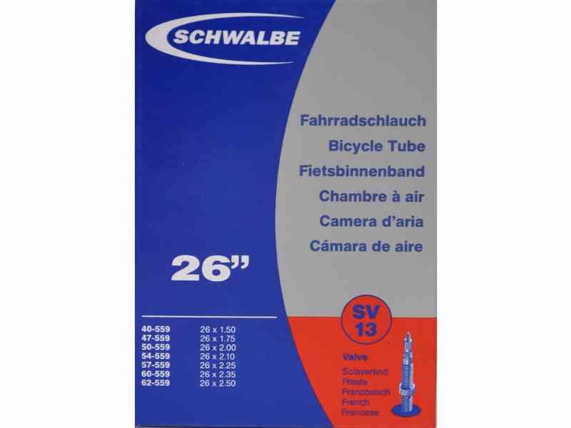 Schwalbe 26" slange med Racer ventil SV13