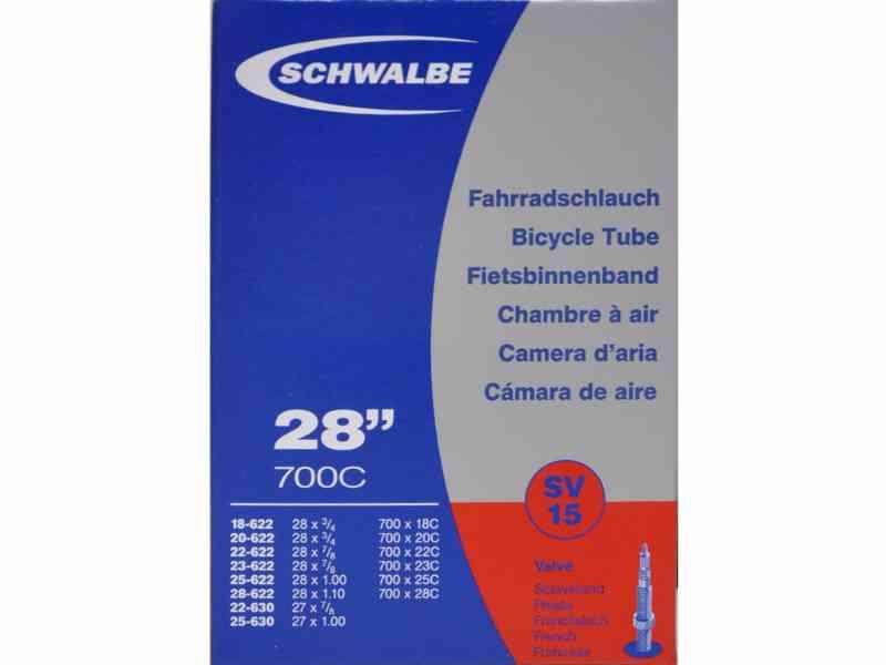 Schwalbe 700x18-28c slange med Racer ventil SV15