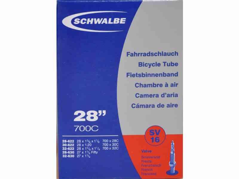 Schwalbe 700x28-32c slange med Racer ventil SV16