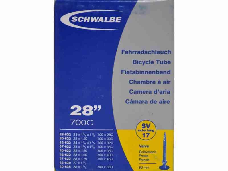 Schwalbe 700x28-45c slange med 60 mm racer ventil