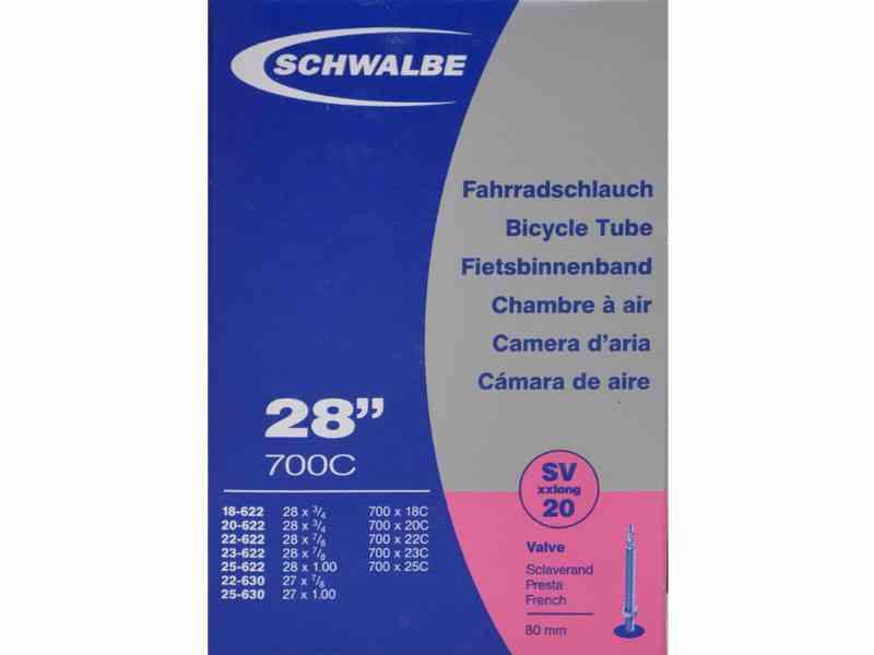 Schwalbe 700x18-25c X-Light slange med 80mm ventil