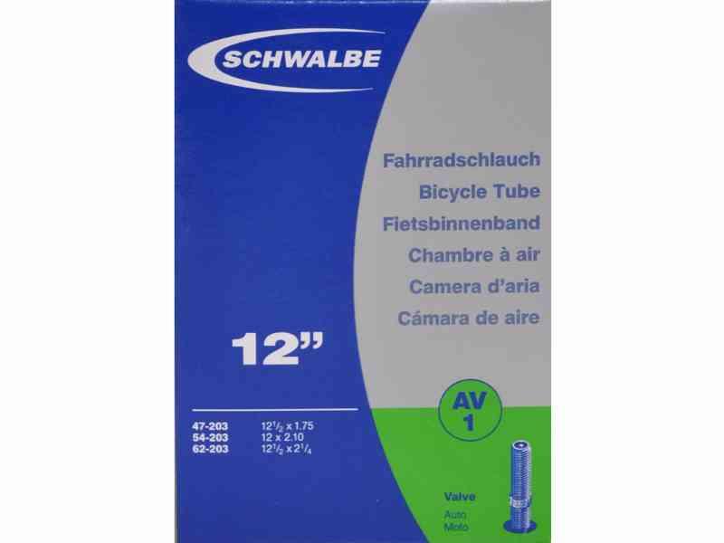 Schwalbe 12 1/2 x 2.1/4 cykelslange med AV1 ventil