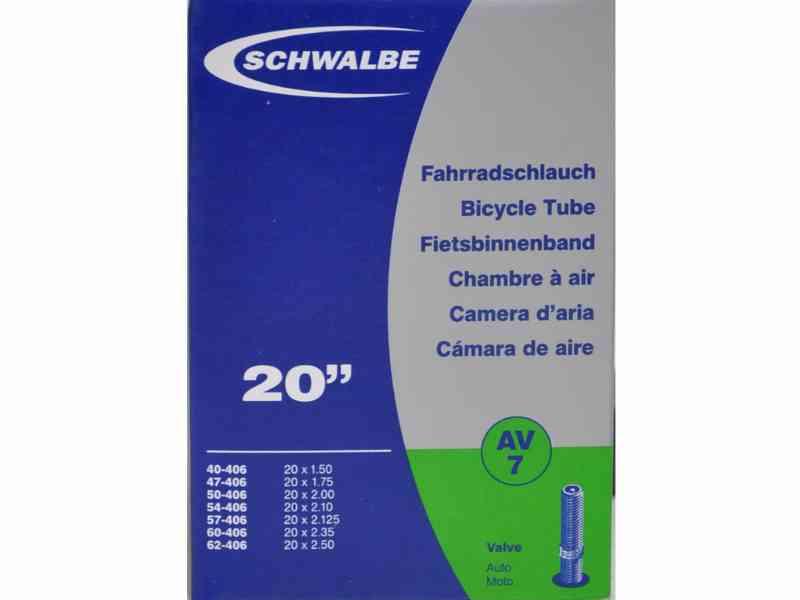 Schwalbe 20 x 1,50-2,50 slange med AV7 ventil