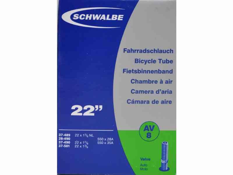 Schwalbe 22 x 1.3/8 Auto ventil slange AV8