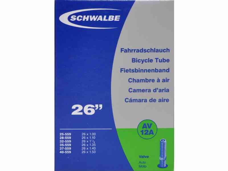 Schwalbe 26" slange 1,00-1,50 med Auto ventil AV12A