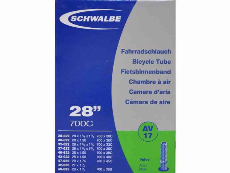 Schwalbe slange 700 x 28-45c med Auto ventil AV17