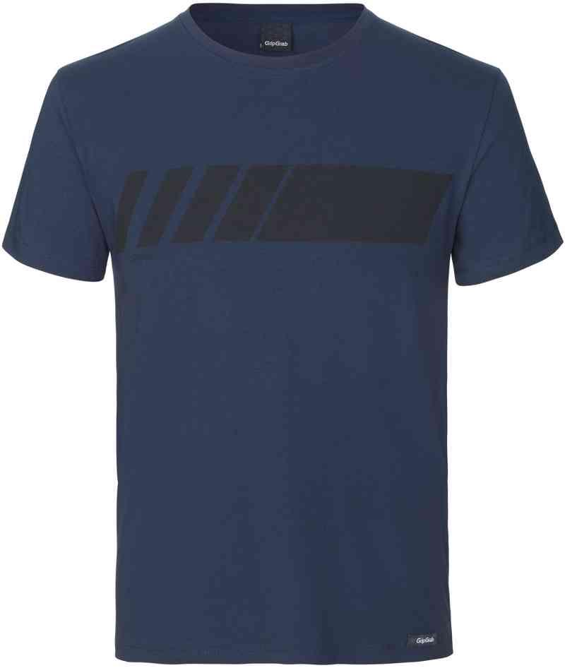 GripGrab Racing Stripe Korte Ærmer Øko T-shirt - Blå