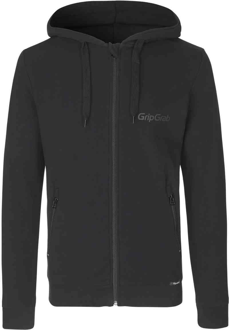 GripGrab Icon Økologisk Hoodie med Lynlås - Sort