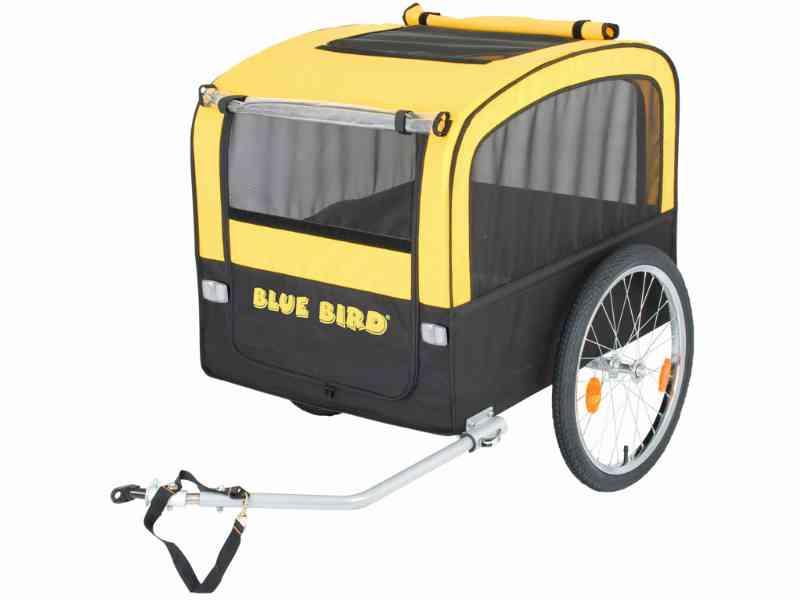 Point hundetrailer 20" - Sort og gul