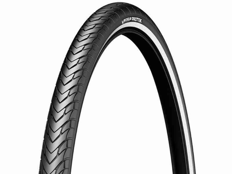 Michelin Protek - City tråddæk - 700x45c (47-622) - Sort med refleks