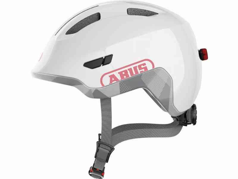 Abus Smiley 3.0 ACE LED - Cykelhjelm til børn - Shiny white - Str. S