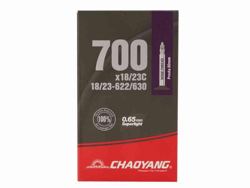 Chaoyang Superlight cykelslange - 700x18-23c, 80mm