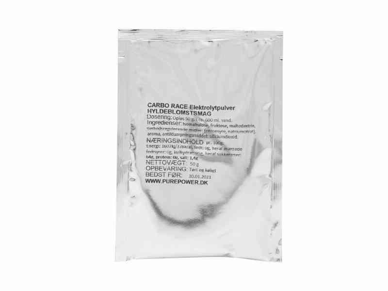 PurePower Carbo Race – Elektrolyt energidrik – Hyldeblomst 50g