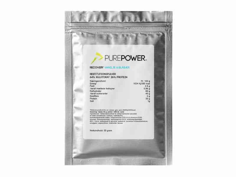 PurePower Recovery - Proteinrystelse - Blåbær/Vanilje