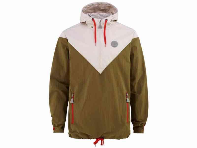 Bula Anorak - Vindtæt Jakke - Grøn/Beige - Str. M