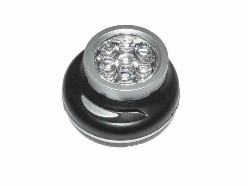 Cykel Attitude - 7 LED pandelampe med beslag - Sort