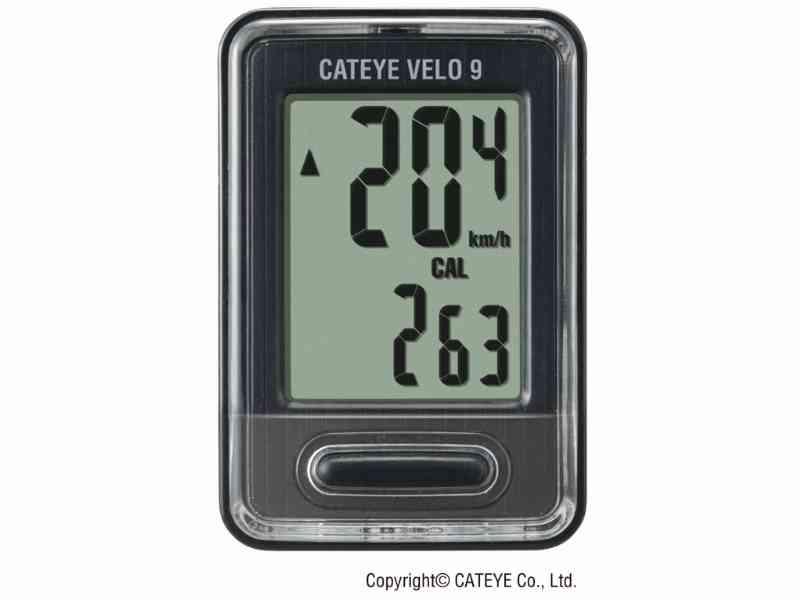 Cateye Velo 9 Cykelcomputer Sort CC-VL820