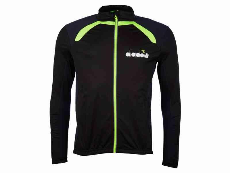 Diadora - Sort cykeltrøje med lange ærmer, L